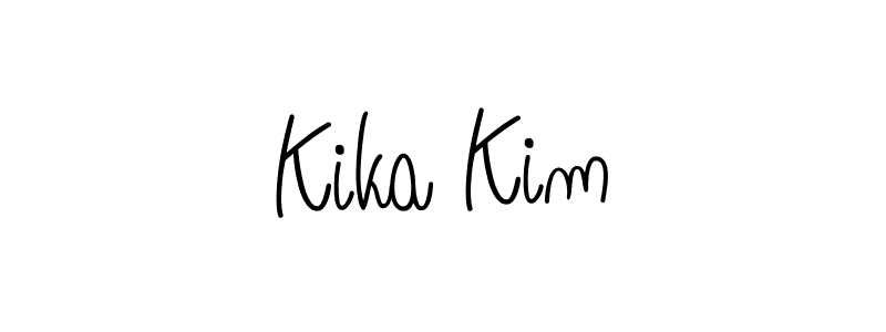 Kika Kim stylish signature style. Best Handwritten Sign (Angelique-Rose-font-FFP) for my name. Handwritten Signature Collection Ideas for my name Kika Kim. Kika Kim signature style 5 images and pictures png