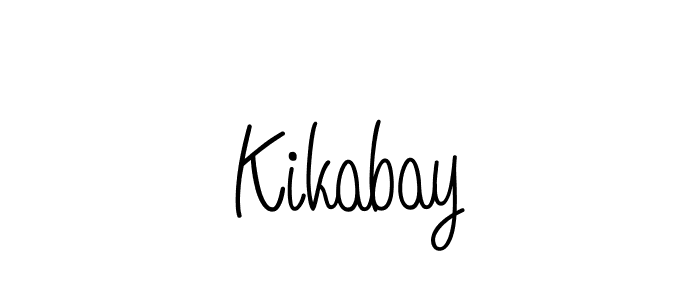 The best way (Angelique-Rose-font-FFP) to make a short signature is to pick only two or three words in your name. The name Kikabay include a total of six letters. For converting this name. Kikabay signature style 5 images and pictures png