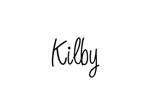 Kilby stylish signature style. Best Handwritten Sign (Angelique-Rose-font-FFP) for my name. Handwritten Signature Collection Ideas for my name Kilby. Kilby signature style 5 images and pictures png