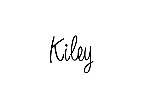 Use a signature maker to create a handwritten signature online. With this signature software, you can design (Angelique-Rose-font-FFP) your own signature for name Kiley. Kiley signature style 5 images and pictures png