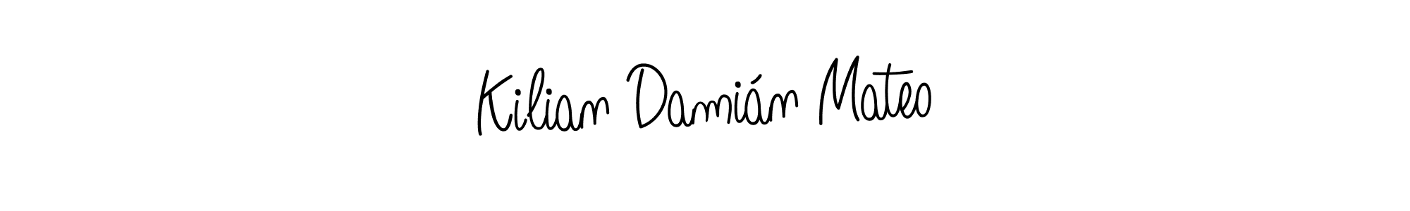 Create a beautiful signature design for name Kilian Damián Mateo. With this signature (Angelique-Rose-font-FFP) fonts, you can make a handwritten signature for free. Kilian Damián Mateo signature style 5 images and pictures png