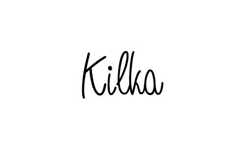 Make a beautiful signature design for name Kilka. With this signature (Angelique-Rose-font-FFP) style, you can create a handwritten signature for free. Kilka signature style 5 images and pictures png