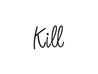 Kill stylish signature style. Best Handwritten Sign (Angelique-Rose-font-FFP) for my name. Handwritten Signature Collection Ideas for my name Kill. Kill signature style 5 images and pictures png