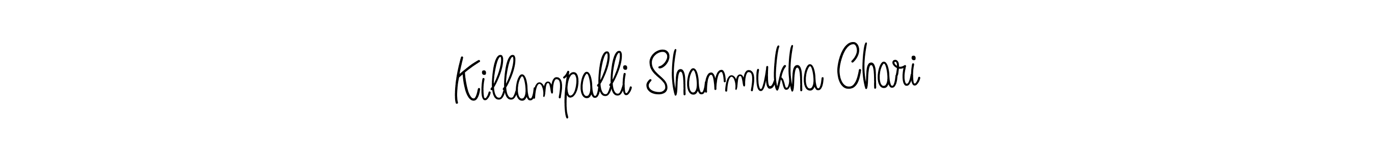 How to make Killampalli Shanmukha Chari name signature. Use Angelique-Rose-font-FFP style for creating short signs online. This is the latest handwritten sign. Killampalli Shanmukha Chari signature style 5 images and pictures png