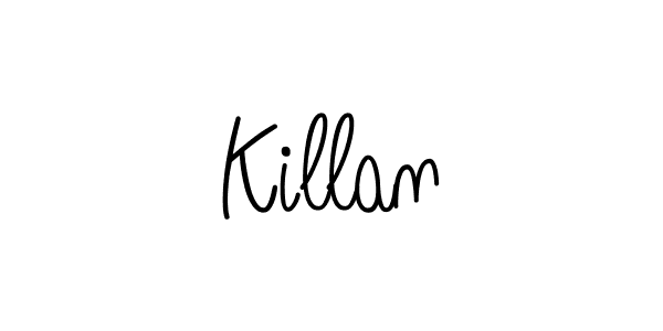 You should practise on your own different ways (Angelique-Rose-font-FFP) to write your name (Killan) in signature. don't let someone else do it for you. Killan signature style 5 images and pictures png