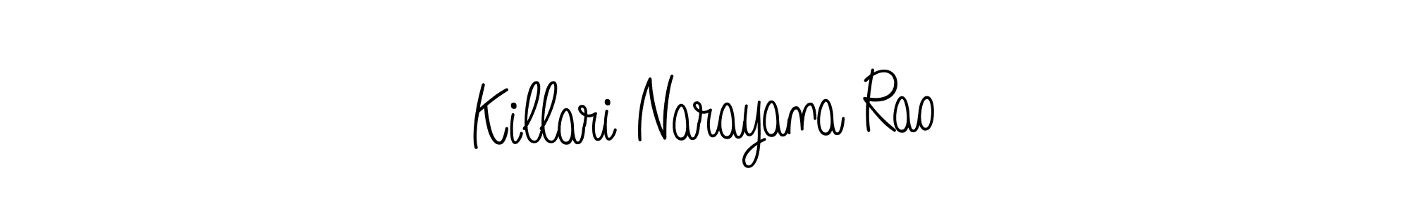 Use a signature maker to create a handwritten signature online. With this signature software, you can design (Angelique-Rose-font-FFP) your own signature for name Killari Narayana Rao. Killari Narayana Rao signature style 5 images and pictures png