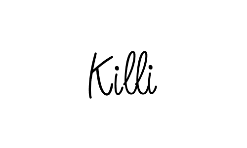 Design your own signature with our free online signature maker. With this signature software, you can create a handwritten (Angelique-Rose-font-FFP) signature for name Killi. Killi signature style 5 images and pictures png