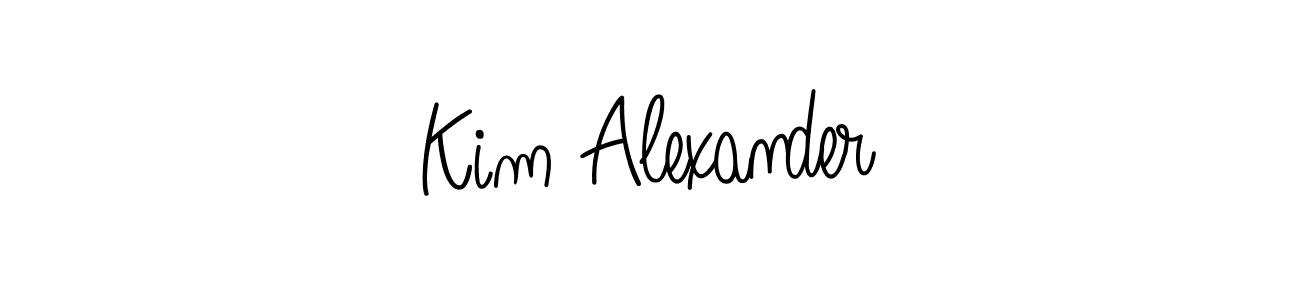 Make a beautiful signature design for name Kim Alexander. With this signature (Angelique-Rose-font-FFP) style, you can create a handwritten signature for free. Kim Alexander signature style 5 images and pictures png