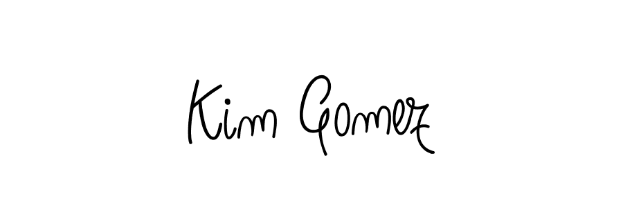 How to make Kim Gomez name signature. Use Angelique-Rose-font-FFP style for creating short signs online. This is the latest handwritten sign. Kim Gomez signature style 5 images and pictures png