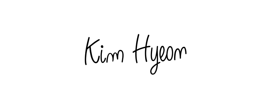 The best way (Angelique-Rose-font-FFP) to make a short signature is to pick only two or three words in your name. The name Kim Hyeon include a total of six letters. For converting this name. Kim Hyeon signature style 5 images and pictures png