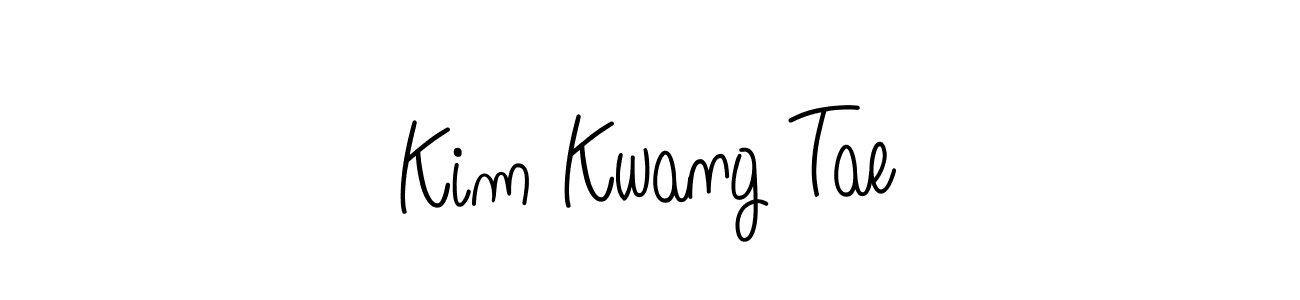 Make a beautiful signature design for name Kim Kwang Tae. With this signature (Angelique-Rose-font-FFP) style, you can create a handwritten signature for free. Kim Kwang Tae signature style 5 images and pictures png