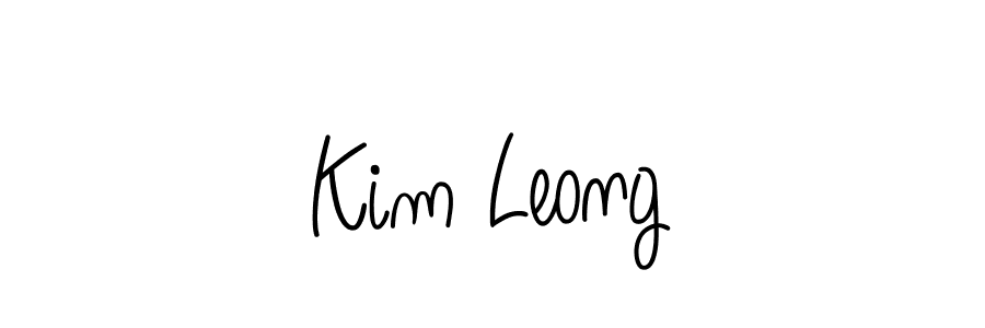 Kim Leong stylish signature style. Best Handwritten Sign (Angelique-Rose-font-FFP) for my name. Handwritten Signature Collection Ideas for my name Kim Leong. Kim Leong signature style 5 images and pictures png