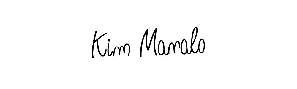 You should practise on your own different ways (Angelique-Rose-font-FFP) to write your name (Kim Manalo) in signature. don't let someone else do it for you. Kim Manalo signature style 5 images and pictures png