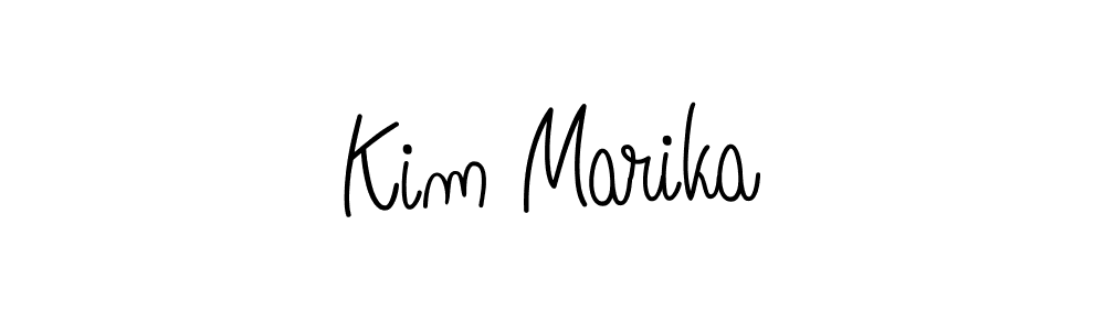 Design your own signature with our free online signature maker. With this signature software, you can create a handwritten (Angelique-Rose-font-FFP) signature for name Kim Marika. Kim Marika signature style 5 images and pictures png