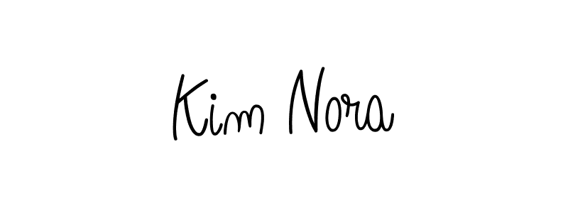 Make a beautiful signature design for name Kim Nora. With this signature (Angelique-Rose-font-FFP) style, you can create a handwritten signature for free. Kim Nora signature style 5 images and pictures png