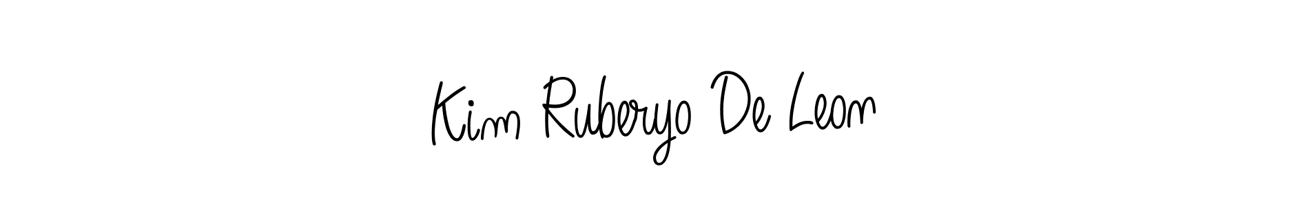 This is the best signature style for the Kim Ruberyo De Leon name. Also you like these signature font (Angelique-Rose-font-FFP). Mix name signature. Kim Ruberyo De Leon signature style 5 images and pictures png