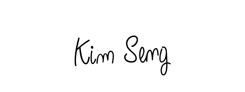 Design your own signature with our free online signature maker. With this signature software, you can create a handwritten (Angelique-Rose-font-FFP) signature for name Kim Seng. Kim Seng signature style 5 images and pictures png