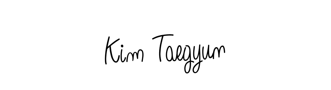 The best way (Angelique-Rose-font-FFP) to make a short signature is to pick only two or three words in your name. The name Kim Taegyun include a total of six letters. For converting this name. Kim Taegyun signature style 5 images and pictures png