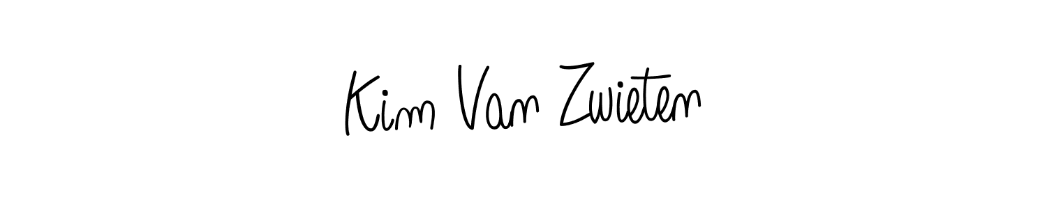 Make a beautiful signature design for name Kim Van Zwieten. With this signature (Angelique-Rose-font-FFP) style, you can create a handwritten signature for free. Kim Van Zwieten signature style 5 images and pictures png