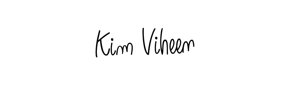 Kim Viheen stylish signature style. Best Handwritten Sign (Angelique-Rose-font-FFP) for my name. Handwritten Signature Collection Ideas for my name Kim Viheen. Kim Viheen signature style 5 images and pictures png