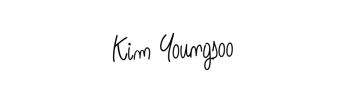 Create a beautiful signature design for name Kim Youngsoo. With this signature (Angelique-Rose-font-FFP) fonts, you can make a handwritten signature for free. Kim Youngsoo signature style 5 images and pictures png