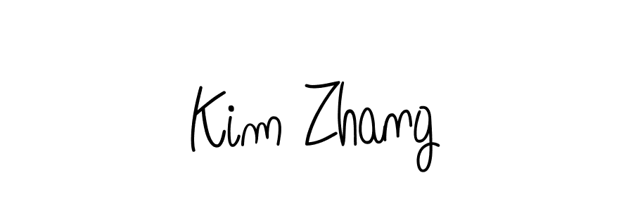 Make a beautiful signature design for name Kim Zhang. With this signature (Angelique-Rose-font-FFP) style, you can create a handwritten signature for free. Kim Zhang signature style 5 images and pictures png