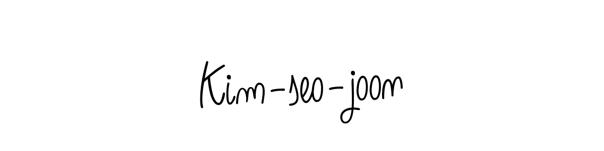 Create a beautiful signature design for name Kim-seo-joon. With this signature (Angelique-Rose-font-FFP) fonts, you can make a handwritten signature for free. Kim-seo-joon signature style 5 images and pictures png