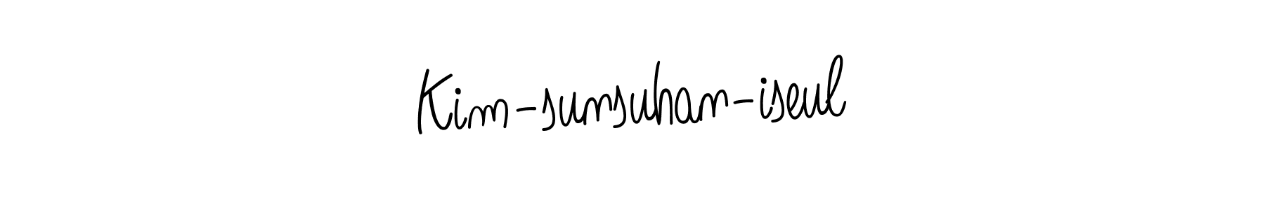 How to make Kim-sunsuhan-iseul signature? Angelique-Rose-font-FFP is a professional autograph style. Create handwritten signature for Kim-sunsuhan-iseul name. Kim-sunsuhan-iseul signature style 5 images and pictures png