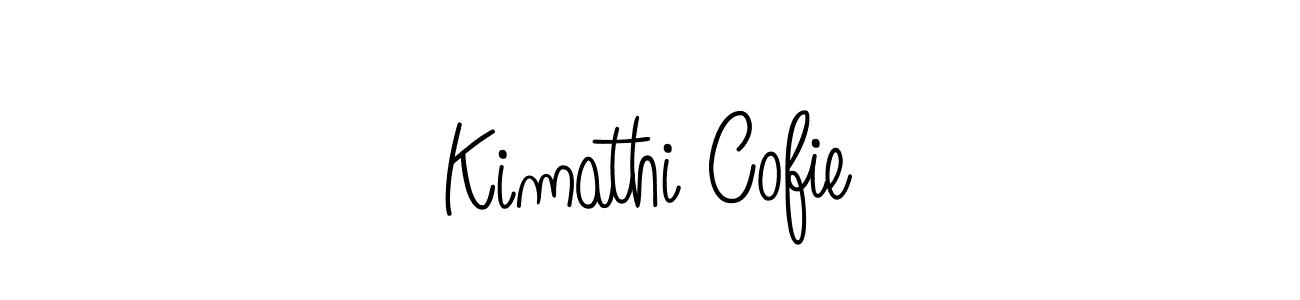 The best way (Angelique-Rose-font-FFP) to make a short signature is to pick only two or three words in your name. The name Kimathi Cofie include a total of six letters. For converting this name. Kimathi Cofie signature style 5 images and pictures png