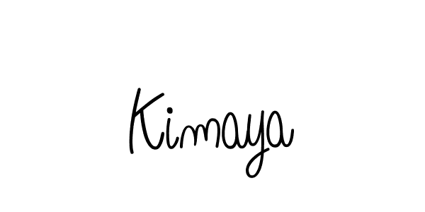 Design your own signature with our free online signature maker. With this signature software, you can create a handwritten (Angelique-Rose-font-FFP) signature for name Kimaya. Kimaya signature style 5 images and pictures png