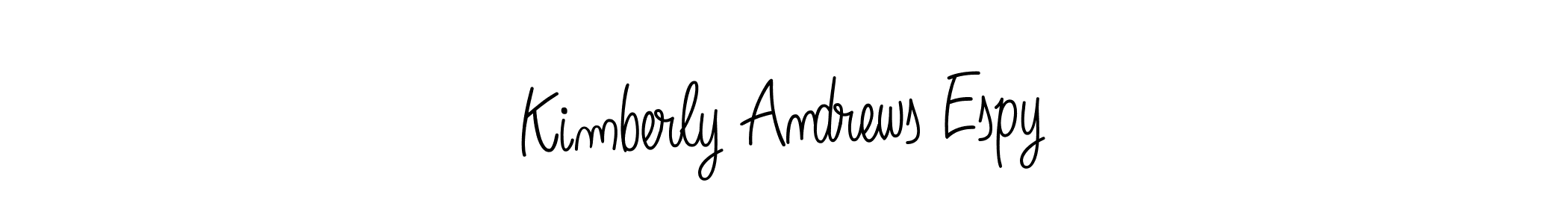 Use a signature maker to create a handwritten signature online. With this signature software, you can design (Angelique-Rose-font-FFP) your own signature for name Kimberly Andrews Espy. Kimberly Andrews Espy signature style 5 images and pictures png
