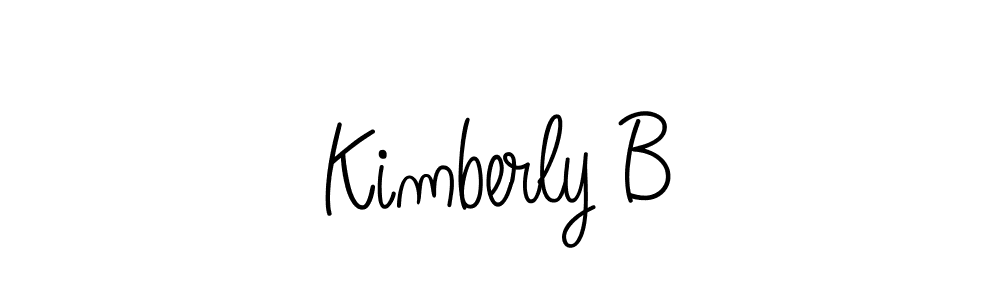 How to make Kimberly B name signature. Use Angelique-Rose-font-FFP style for creating short signs online. This is the latest handwritten sign. Kimberly B signature style 5 images and pictures png