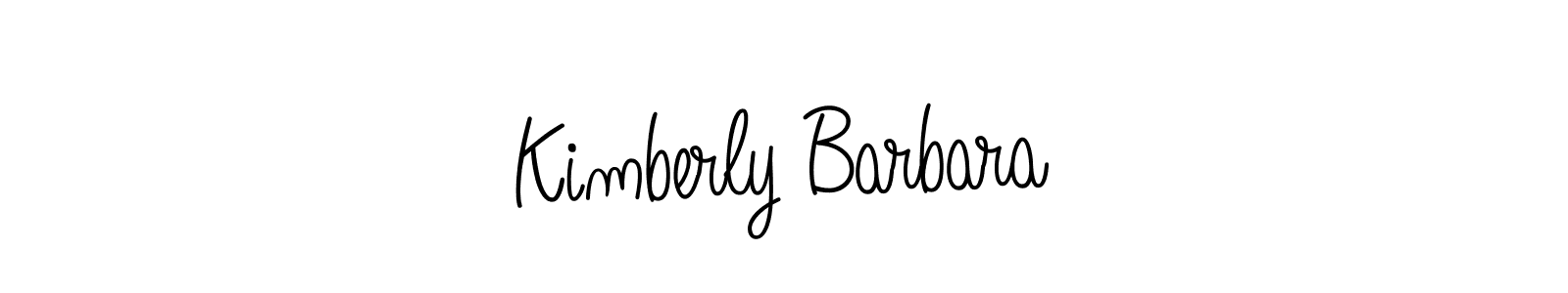 Make a beautiful signature design for name Kimberly Barbara. With this signature (Angelique-Rose-font-FFP) style, you can create a handwritten signature for free. Kimberly Barbara signature style 5 images and pictures png