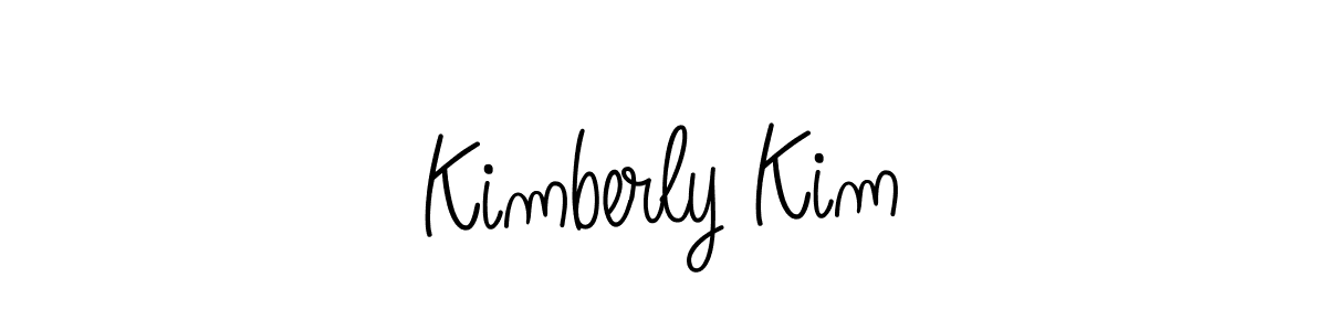 Make a beautiful signature design for name Kimberly Kim. With this signature (Angelique-Rose-font-FFP) style, you can create a handwritten signature for free. Kimberly Kim signature style 5 images and pictures png