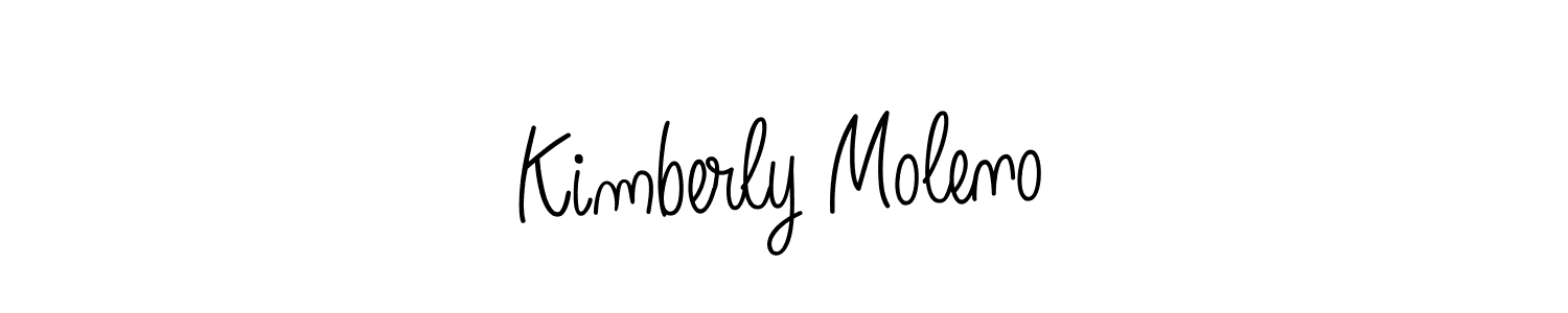 Design your own signature with our free online signature maker. With this signature software, you can create a handwritten (Angelique-Rose-font-FFP) signature for name Kimberly Moleno. Kimberly Moleno signature style 5 images and pictures png