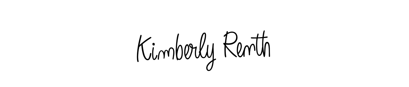 You should practise on your own different ways (Angelique-Rose-font-FFP) to write your name (Kimberly Renth) in signature. don't let someone else do it for you. Kimberly Renth signature style 5 images and pictures png