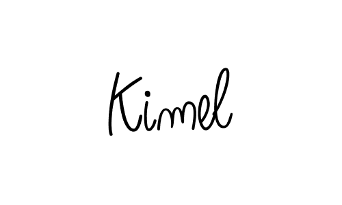 Design your own signature with our free online signature maker. With this signature software, you can create a handwritten (Angelique-Rose-font-FFP) signature for name Kimel. Kimel signature style 5 images and pictures png