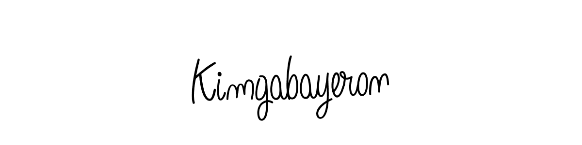 You should practise on your own different ways (Angelique-Rose-font-FFP) to write your name (Kimgabayeron) in signature. don't let someone else do it for you. Kimgabayeron signature style 5 images and pictures png