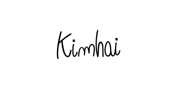 How to make Kimhai name signature. Use Angelique-Rose-font-FFP style for creating short signs online. This is the latest handwritten sign. Kimhai signature style 5 images and pictures png