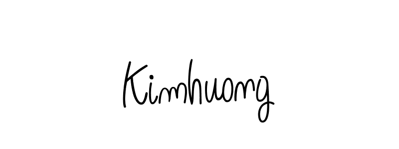 Create a beautiful signature design for name Kimhuong. With this signature (Angelique-Rose-font-FFP) fonts, you can make a handwritten signature for free. Kimhuong signature style 5 images and pictures png