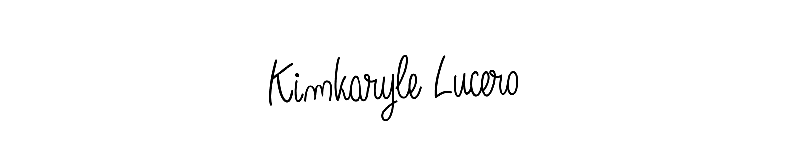 Angelique-Rose-font-FFP is a professional signature style that is perfect for those who want to add a touch of class to their signature. It is also a great choice for those who want to make their signature more unique. Get Kimkaryle Lucero name to fancy signature for free. Kimkaryle Lucero signature style 5 images and pictures png