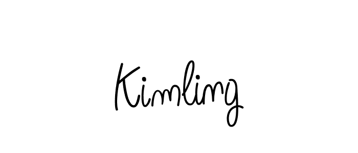 Kimling stylish signature style. Best Handwritten Sign (Angelique-Rose-font-FFP) for my name. Handwritten Signature Collection Ideas for my name Kimling. Kimling signature style 5 images and pictures png