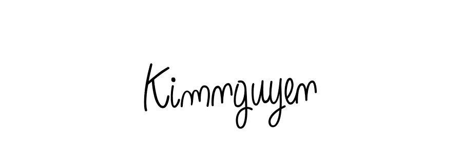 Make a beautiful signature design for name Kimnguyen. With this signature (Angelique-Rose-font-FFP) style, you can create a handwritten signature for free. Kimnguyen signature style 5 images and pictures png