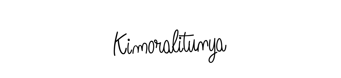 Kimoralitunya stylish signature style. Best Handwritten Sign (Angelique-Rose-font-FFP) for my name. Handwritten Signature Collection Ideas for my name Kimoralitunya. Kimoralitunya signature style 5 images and pictures png