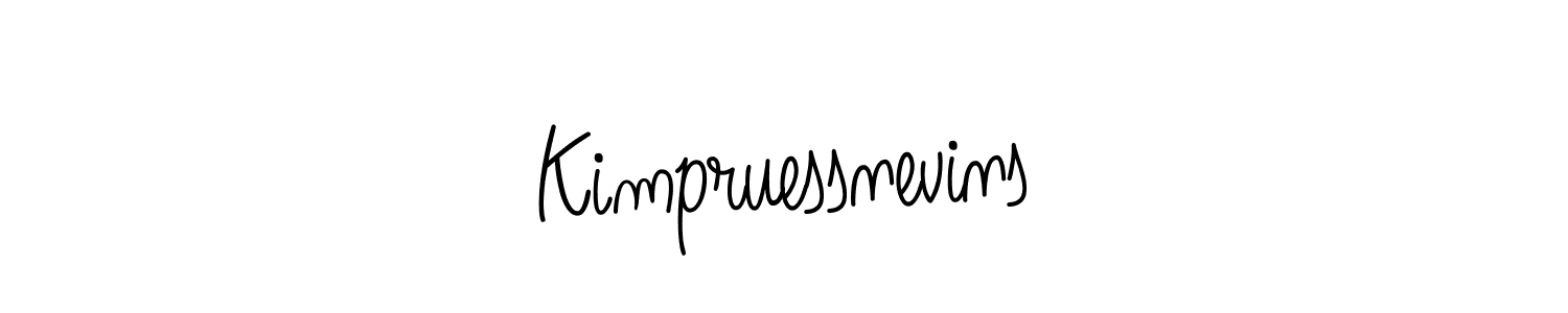 Design your own signature with our free online signature maker. With this signature software, you can create a handwritten (Angelique-Rose-font-FFP) signature for name Kimpruessnevins. Kimpruessnevins signature style 5 images and pictures png