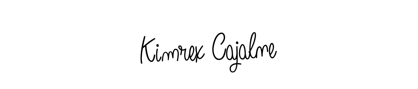 You should practise on your own different ways (Angelique-Rose-font-FFP) to write your name (Kimrex Cajalne) in signature. don't let someone else do it for you. Kimrex Cajalne signature style 5 images and pictures png