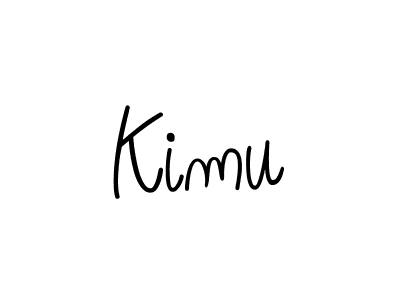 Make a beautiful signature design for name Kimu. With this signature (Angelique-Rose-font-FFP) style, you can create a handwritten signature for free. Kimu signature style 5 images and pictures png