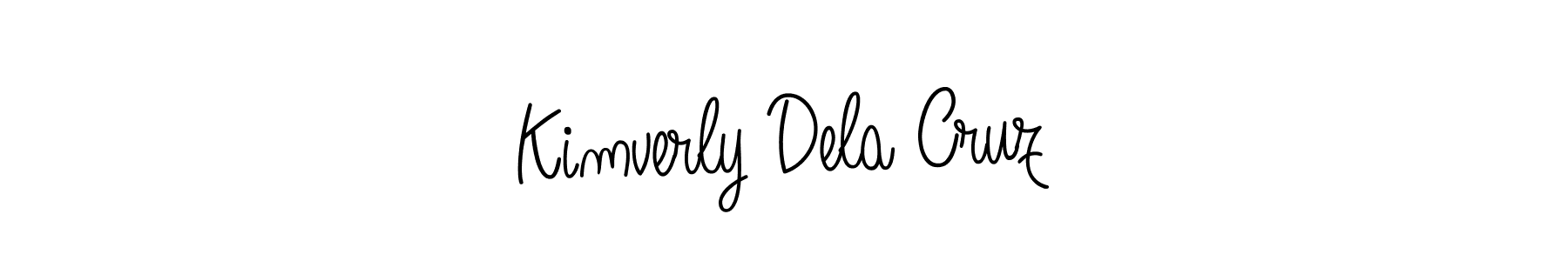 How to Draw Kimverly Dela Cruz signature style? Angelique-Rose-font-FFP is a latest design signature styles for name Kimverly Dela Cruz. Kimverly Dela Cruz signature style 5 images and pictures png