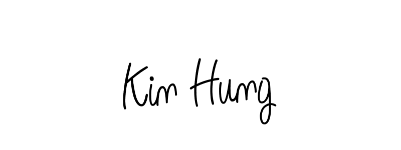 Use a signature maker to create a handwritten signature online. With this signature software, you can design (Angelique-Rose-font-FFP) your own signature for name Kin Hung. Kin Hung signature style 5 images and pictures png