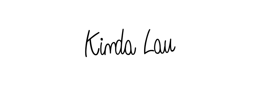 Use a signature maker to create a handwritten signature online. With this signature software, you can design (Angelique-Rose-font-FFP) your own signature for name Kinda Lau. Kinda Lau signature style 5 images and pictures png